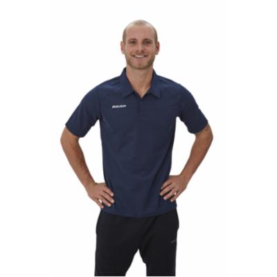 Bauer Team Pique Polo Sr, L, blk